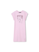 Abito Choupette per bambina Karl Lagerfeld Kids rosa con strass Z30456 46P KARL LAGERFELD KIDS 