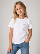 T-shirt per bambino Givenchy Kids bianca con dettaglio logo sul petto H31280 10P GIVENCHY KIDS 