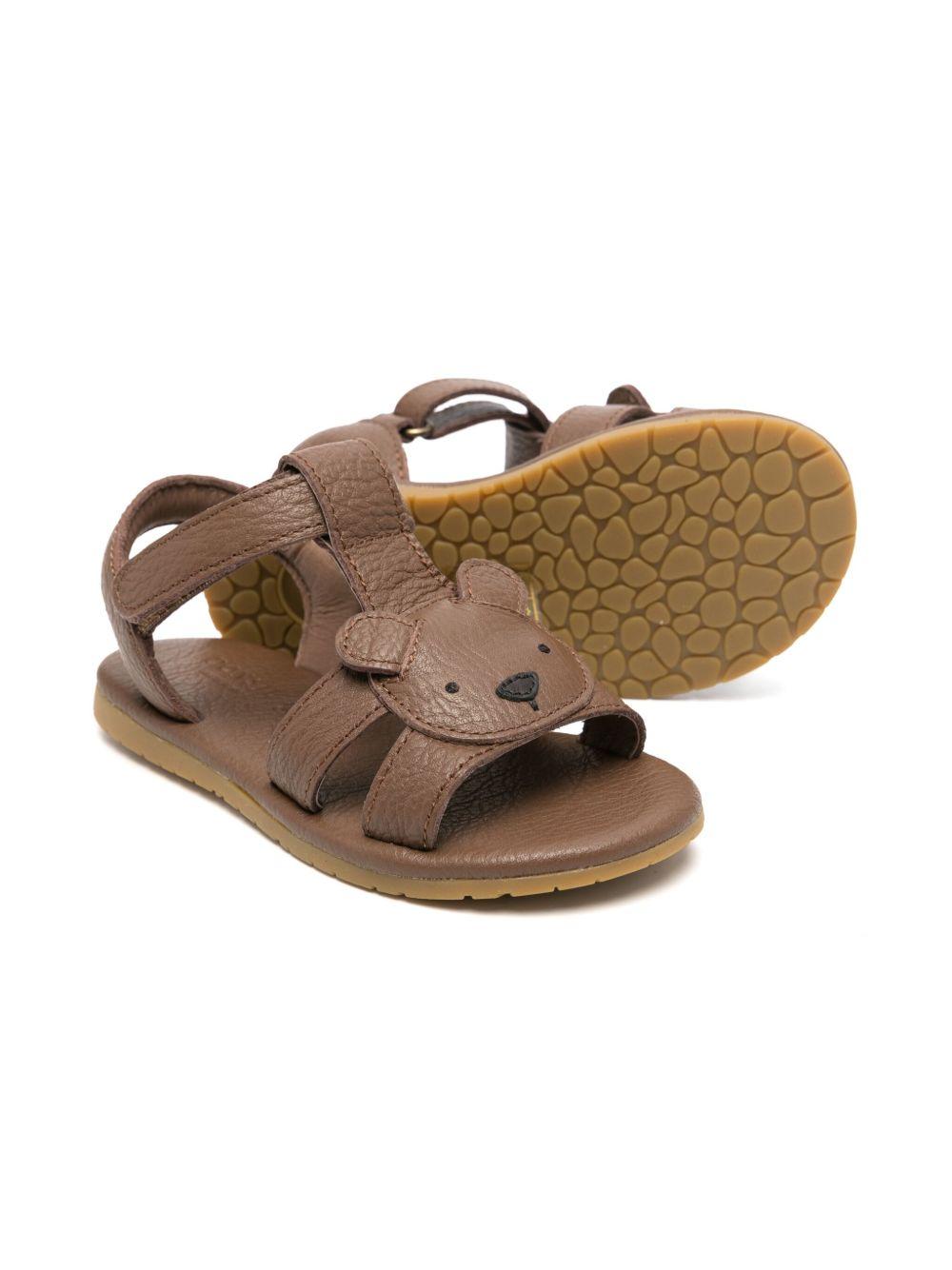 Sandali per bambino Donsje Dhalo marrone con dettaglio orso 2027701 CL004 DONSJE KIDS 