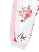 Pantaloni per bambina Monnalisa bianco con stampa a fiori 19G402 7009 9990 MONNALISA KIDS 