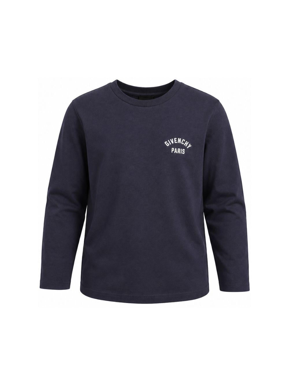 T-shirt per bambino Givenchy Kids blu con logo sul davanti H31347 853 GIVENCHY KIDS 