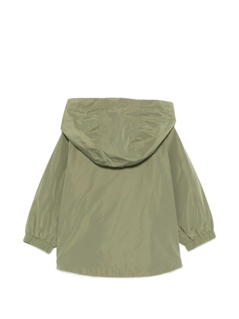 Giacca antipioggia per neonati Moschino Kids verde con stampa Teddy Bear MUS033L3A39 30037 MOSCHINO KIDS 