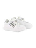 Sneakers per bambino BOSS Kids bianche con applicazione con logo J52573 10P BOSS KIDS 