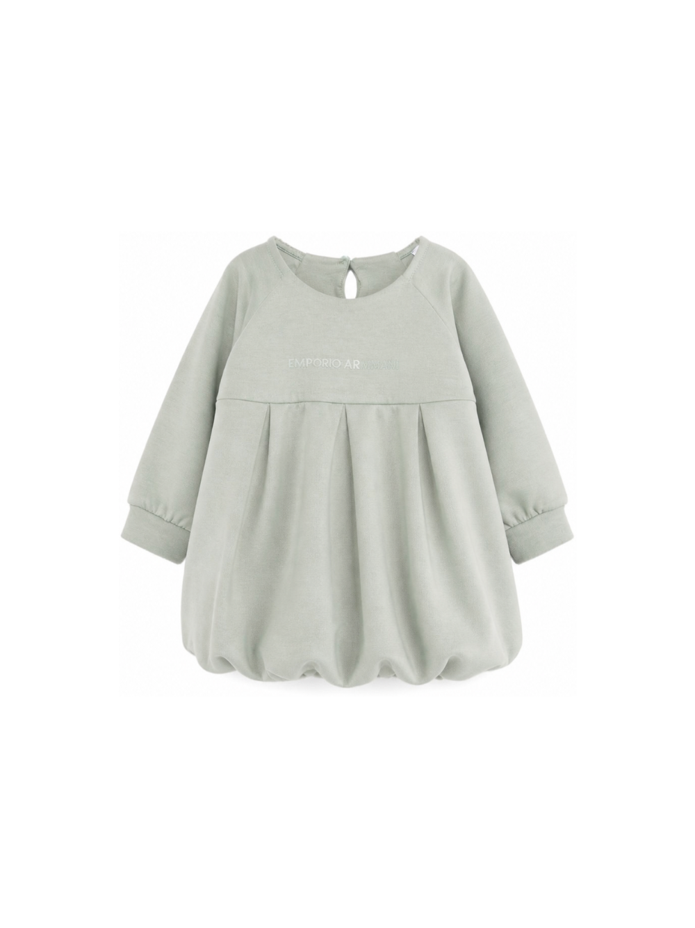 Abito per neonata Emporio Armani Kids verde salvia con stampa con logo EG000902 AF16133 U9019 EMPORIO ARMANI KIDS 