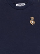 T-shirt per neonati Moschino Kids blu con motivo Teddy Bear MXO00RLAA10 40016 MOSCHINO KIDS 