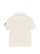 Camicia per bambino Stone Island Junior beige a maniche corte L1S161100001S0145 V0097 STONE ISLAND KIDS 