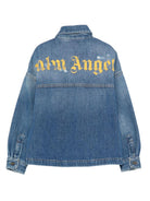 Camicia per bambino Palm Angels Kids in denim con ricamo con logo PBYD006F25DEN001 4416 PALM ANGELS KIDS 