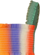 Top per bambina Molo multicolor corto con effetto increspato e spalline larghe 2S25C402 9258 MOLO KIDS 