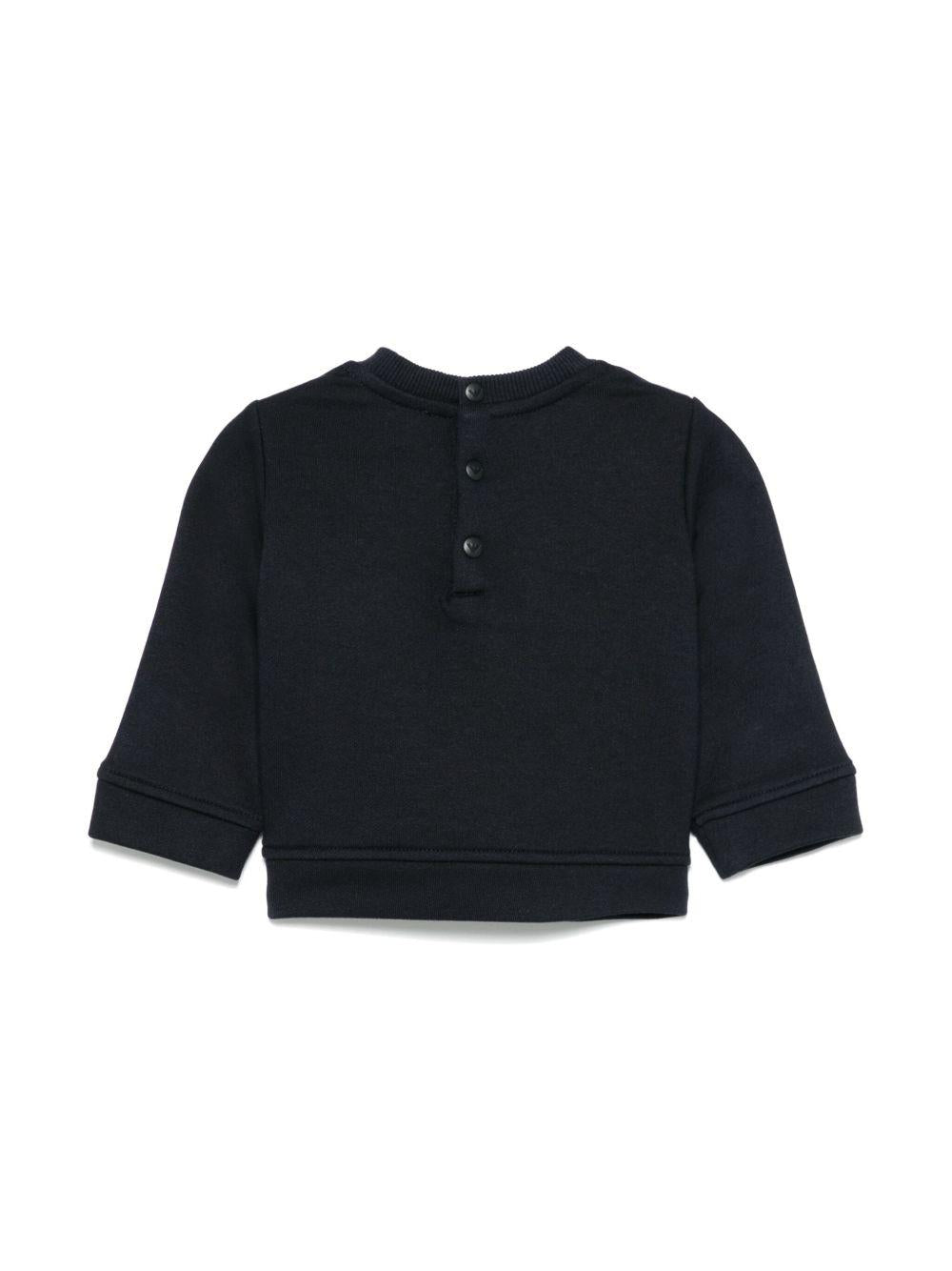 Felpa per neonato Emporio Armani Kids blu con logo sul davanti EB000301 AF14681 UB118 EMPORIO ARMANI KIDS 