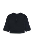 Felpa per neonato Emporio Armani Kids blu con logo sul davanti EB000301 AF14681 UB118 EMPORIO ARMANI KIDS 