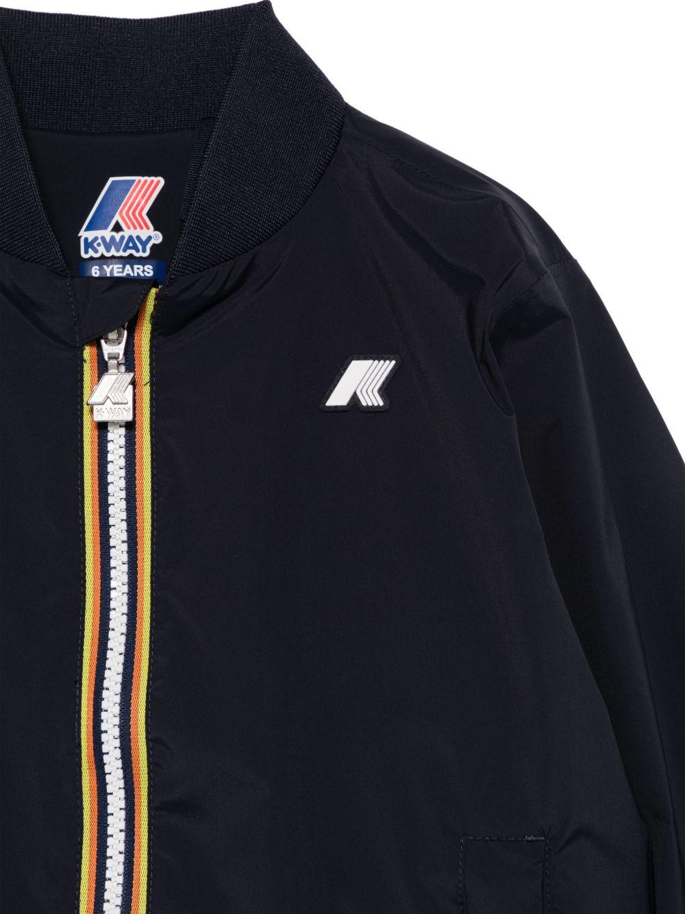 Giacca P.Aorelian Stretch per bambini K-WAY Kids blu con dettaglio con logo in gomma K4138DW K89 K-WAY KIDS 