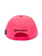 Cappello da baseball con logo per bambina Palm Angels Kids fucsia con tesa curva PGLB001S25FAB001 6810 PALM ANGELS KIDS 