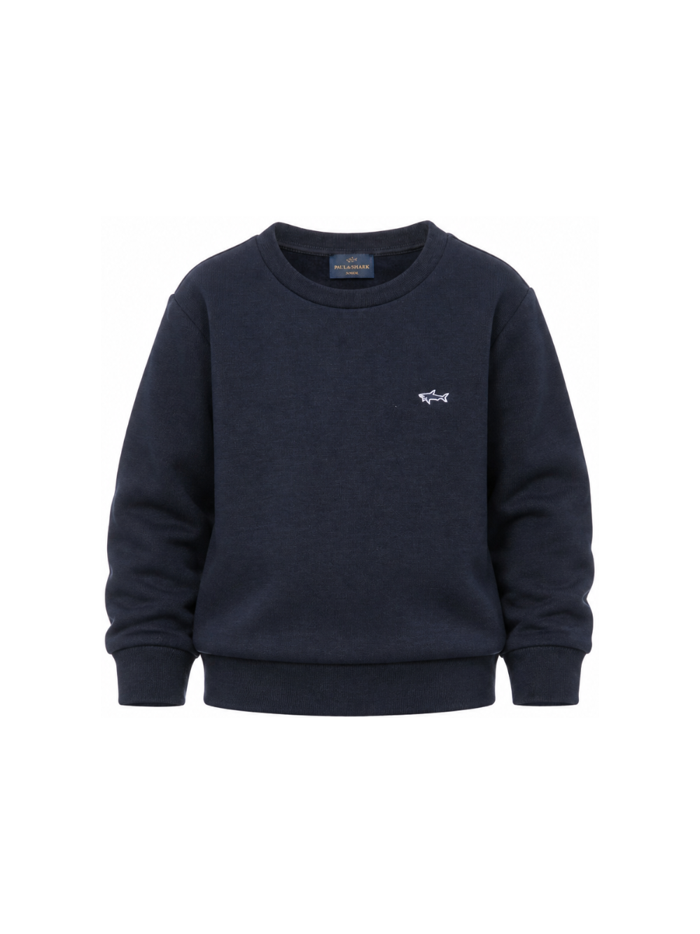 Felpa per bambino Paul & Shark Kids blu con logo ricamato WMF00ALDA68 42370 PAUL & SHARK KIDS 