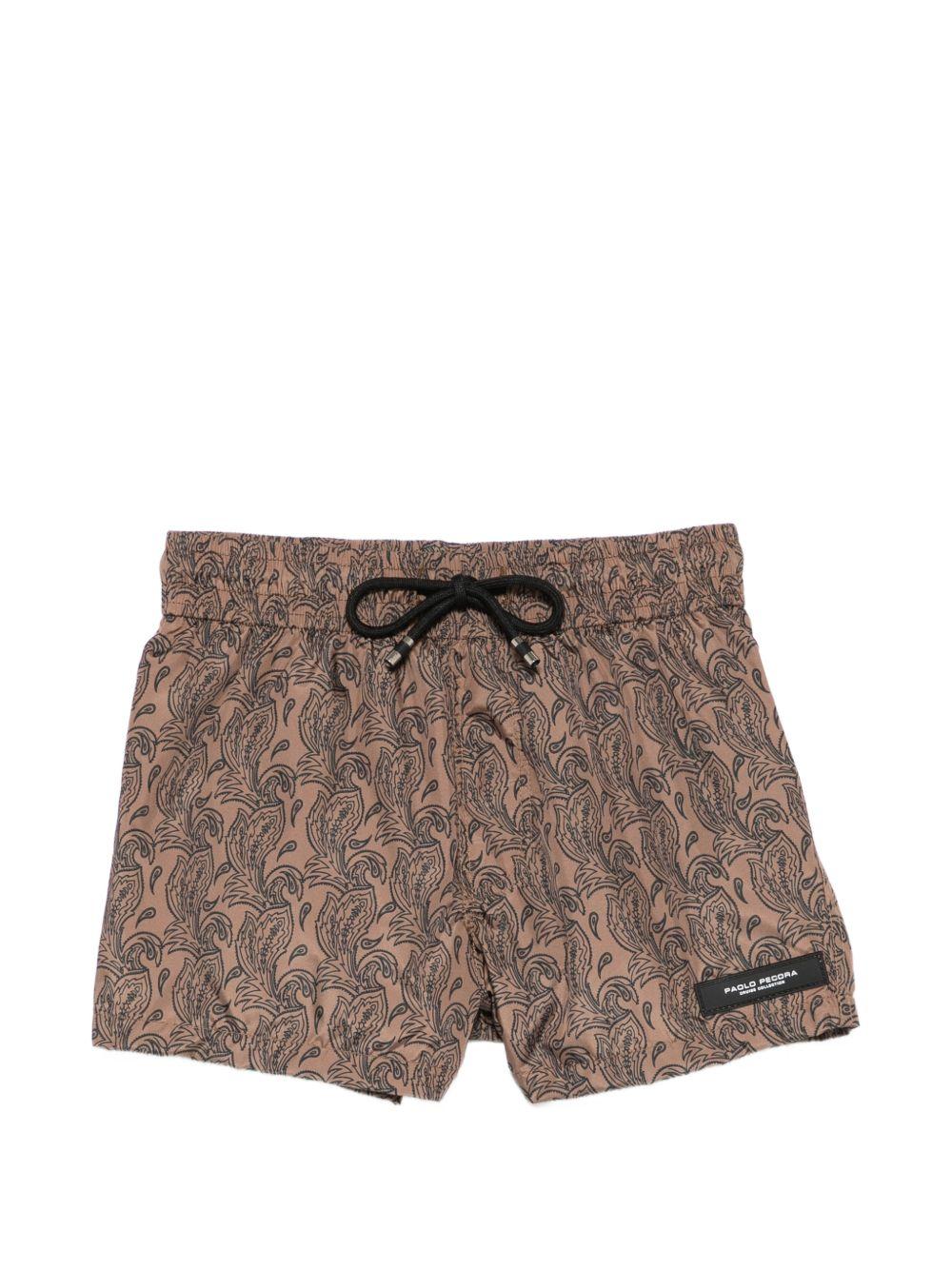 Costume da bagno Paolo Pecora Kids marrone con stampa grafica PP2041 MARRONE PAOLO PECORA KIDS 