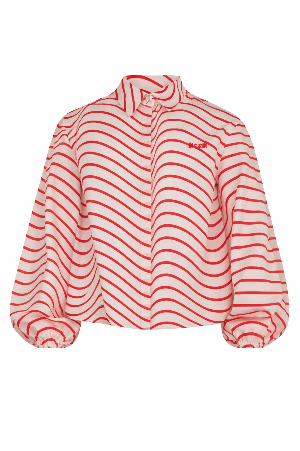 Blusa per bambina MSGM Kids con motivo a righe rosse S6MSJGSI178 MS004 MSGM KIDS 