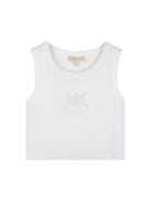 T-shirt per bambina Micheal Kors Kids bianca con logo sul davanti R30609 117 MICHAEL KORS KIDS 