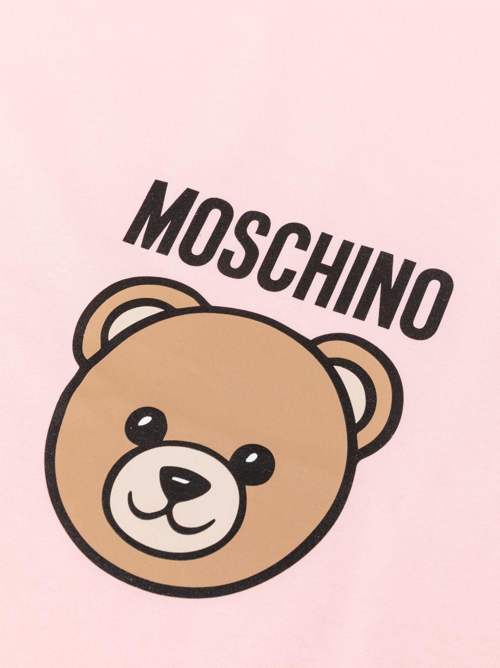 Coperta per neonata Moschino Kids rosa con stampa Teddy Bear MUB00MLCA19 50209 MOSCHINO KIDS 