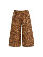 Pantaloni per bambina MC2 Saint Barth Kids marrone con stampa animalier AML0003 00520L MC2 ST. BARTH KIDS 