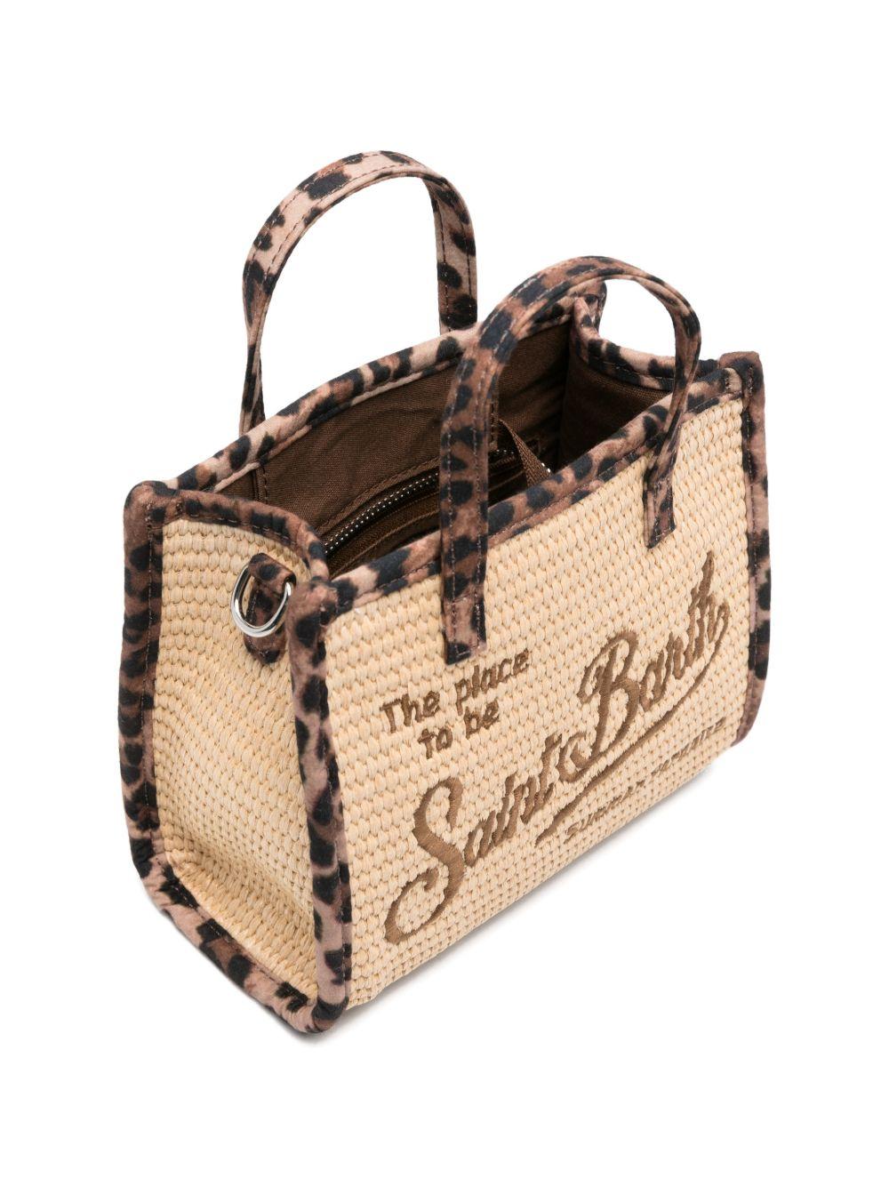 Borsa Vivian mini MC2 Saint Barth beige con dettagli animalier VIVM001 02781L MC2 ST. BARTH KIDS 