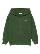 Felpa per bambino MSGM Kids verde con cappuccio e logo F5MSJUZH002 MS039 MSGM KIDS 