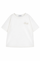 T-shirt per bambina Philosophy di Lorenzo Serafini Kids bianca con logo ricamato I1G609 7206 0001 PHILOSOPHY KIDS 