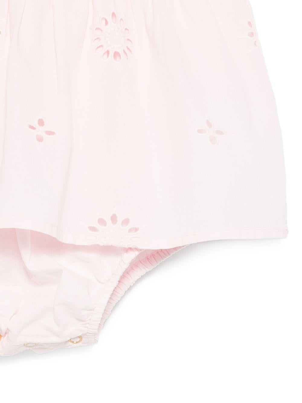 Abito per neonata Louise Misha rosa con dettagli traforati FRI-S26-R0291 PINK LOUISE MISHA KIDS 