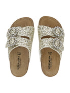 Slippers per bambina Monnalisa oro con fibbia 87G005 7714 G070 MONNALISA KIDS 