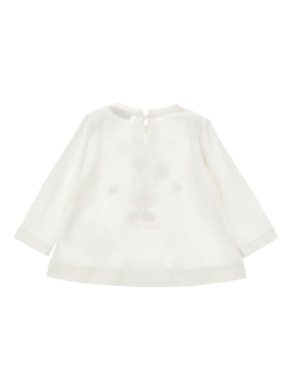T-shirt per neonata Monnalisa bianca con stampa Minnie Mouse sul davanti 39F616 6005 0001 MONNALISA 