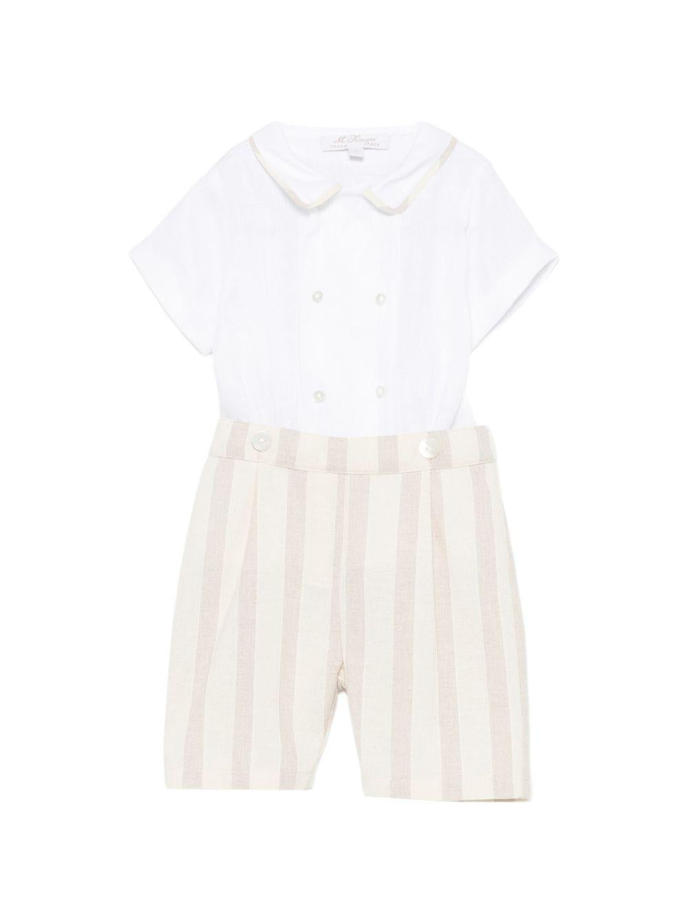 Tutina per neonato Mariella Ferrari multicolore con design a righe PLF6 ECRU MARIELLA FERRARI KIDS 