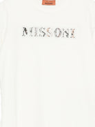 T-shirt per bambino Missoni Kids bianca con logo ricamato MY8P51 Z3672 102 MISSONI KIDS 