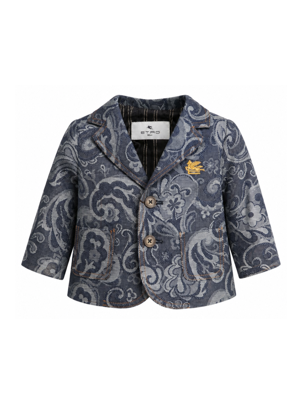 Giacca per neonato Etro Kids blu con stampa paisley GY2504 I0308 620 ETRO KIDS 