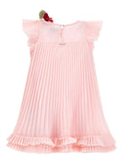 Abito per bambina Monnalisa rosa con applicazione a fiori 71G909 7364 0091 MONNALISA KIDS 