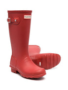 Stivali di gomma per bambini Hunter Kids rosso con dettaglio fibbia HFRJ0017252 MLR HUNTER 