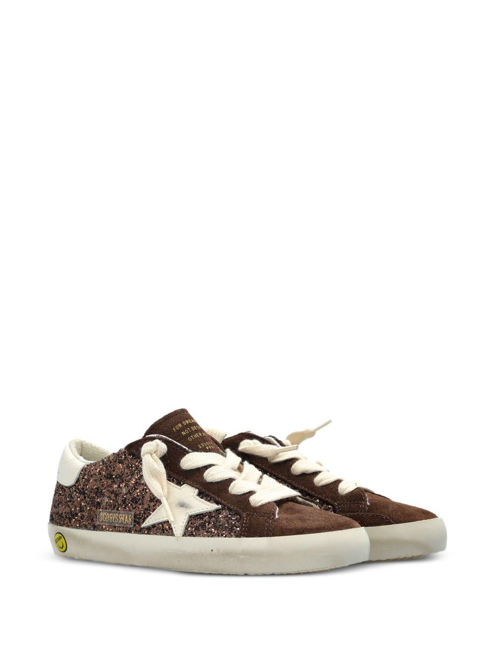 Sneakers SuperStar per bambina Golden Goose Kids marrone decorate con glitter F00101F008660 55655 GOLDEN GOOSE KIDS 