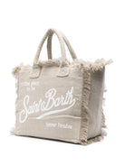 Borsa tote Vanity MC2 Saint Barth beige con stampa logo VANI022 01139L MC2 ST. BARTH KIDS 