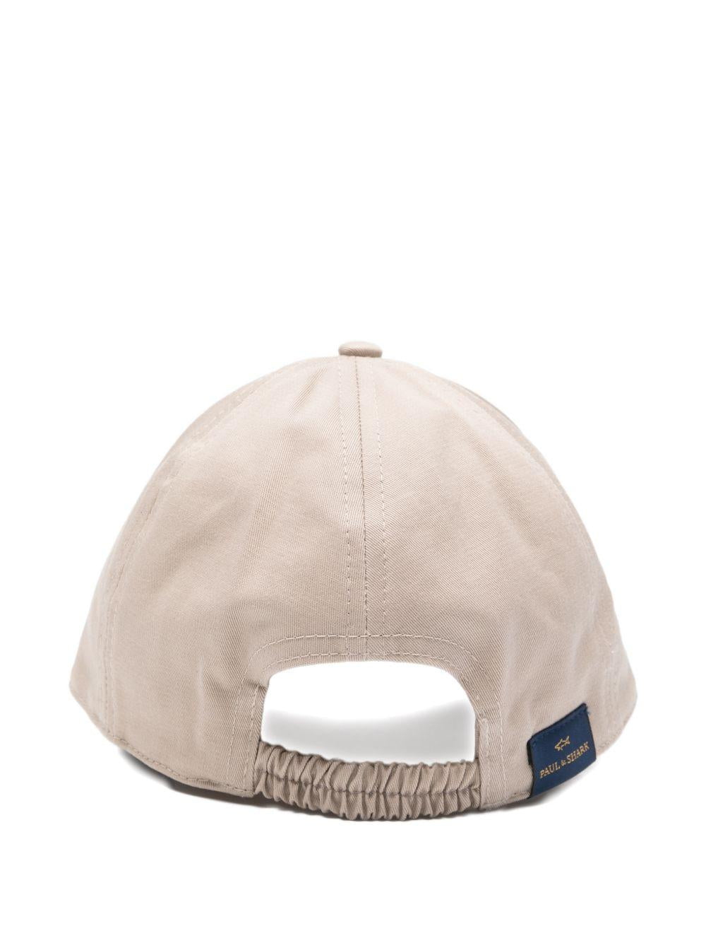 Berretto per bambino Paul & Shark Kids beige con applicazione squalo WMX008LOA04 20465 PAUL & SHARK KIDS 