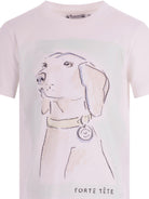 T-shirt per bambino Bonpoint bianca con stampa cagnolino S06BTSK00017 102 BONPOINT 