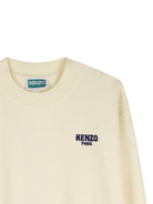 Felpa per bambino Kenzo Kids beige con dettaglio logo K61659 504 KENZO KIDS 