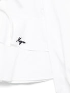 Blusa in popeline per bambina MSGM Kids bianco con orli elasticizzati S5MSJGBL128 001 MSGM KIDS 