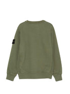 Felpa per bambino Stone Island Kids verde con distintivo Compass L2S166100001S0A20 V005G STONE ISLAND KIDS 