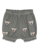 Pantaloncini per neonato Donsje Carson grigio con ricamo all-over 3029804 00062 DONSJE 