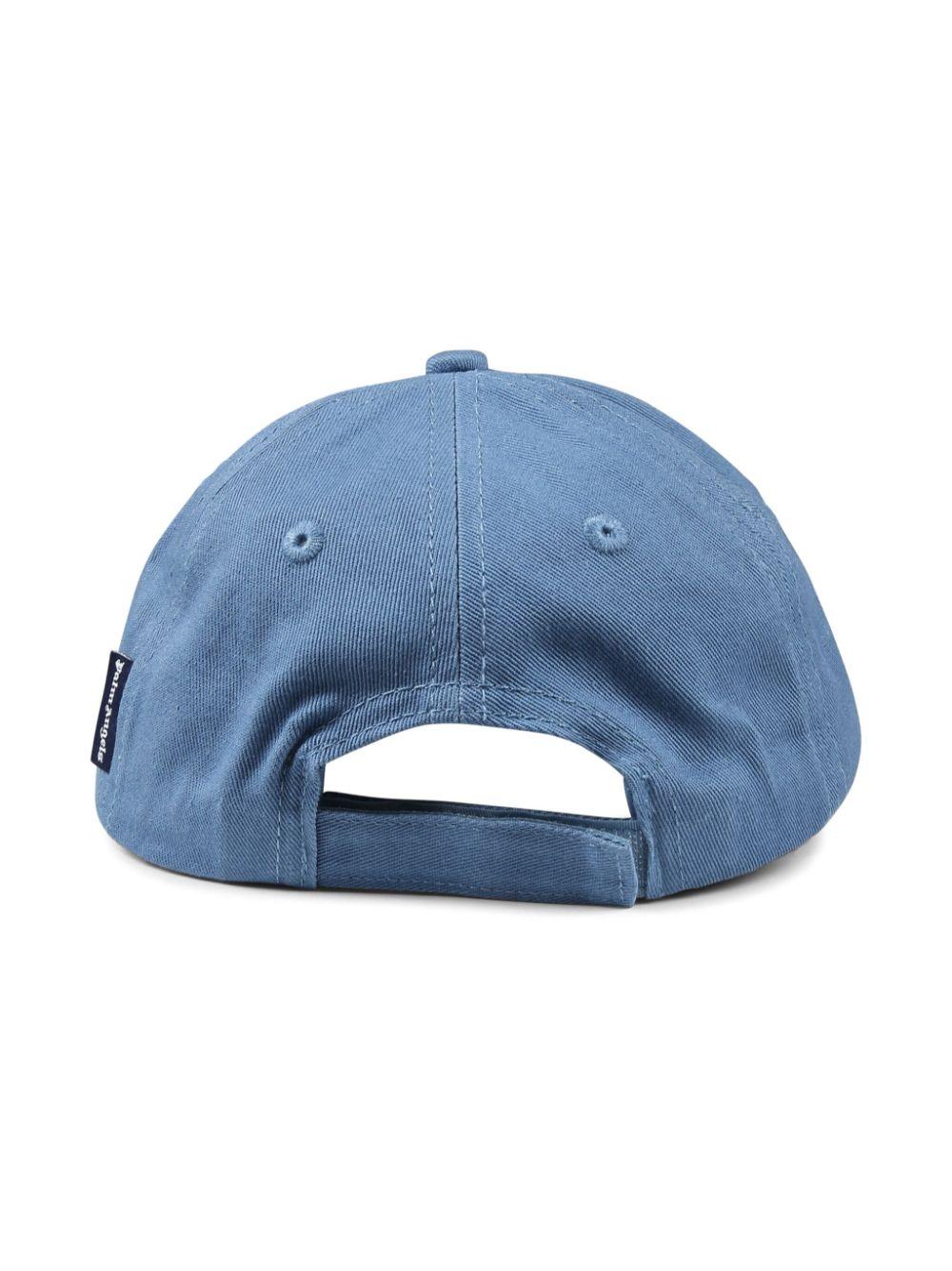 Cappello da baseball con ricamo per bambino Palm Angels Kids azzurro con tesa curva PBLB002C99FAB001 4203 PALM ANGELS KIDS 
