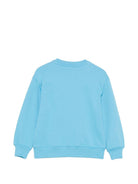 Felpa per bambini MSGM Kids azzurra con stampa logo S6MSJUSW007 MS073 MSGM KIDS 