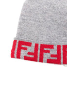 Cappello per bambini Fendi Kids grigio con motivo FF JUP063 AO29 F0WZ4 FENDI KIDS 