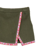 Gonna per bambina Emilio Pucci Kids verde con finiture con motivo geometrico PZ7A50 E0259 783 EMILIO PUCCI KIDS 