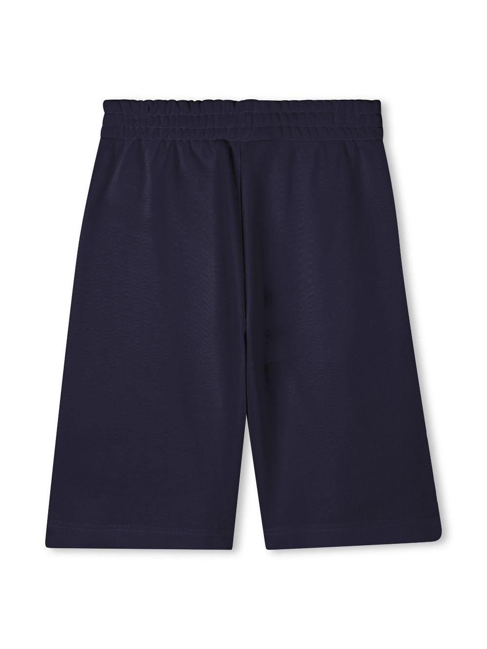 Bermuda per bambino Kenzo Kids blu con applicazione logo sulla gamba K61181 848 KENZO KIDS 