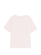 T-shirt per bambina MSGM Kids rosa con scollo rotondo S6MSJUTH001 MS076 MSGM KIDS 