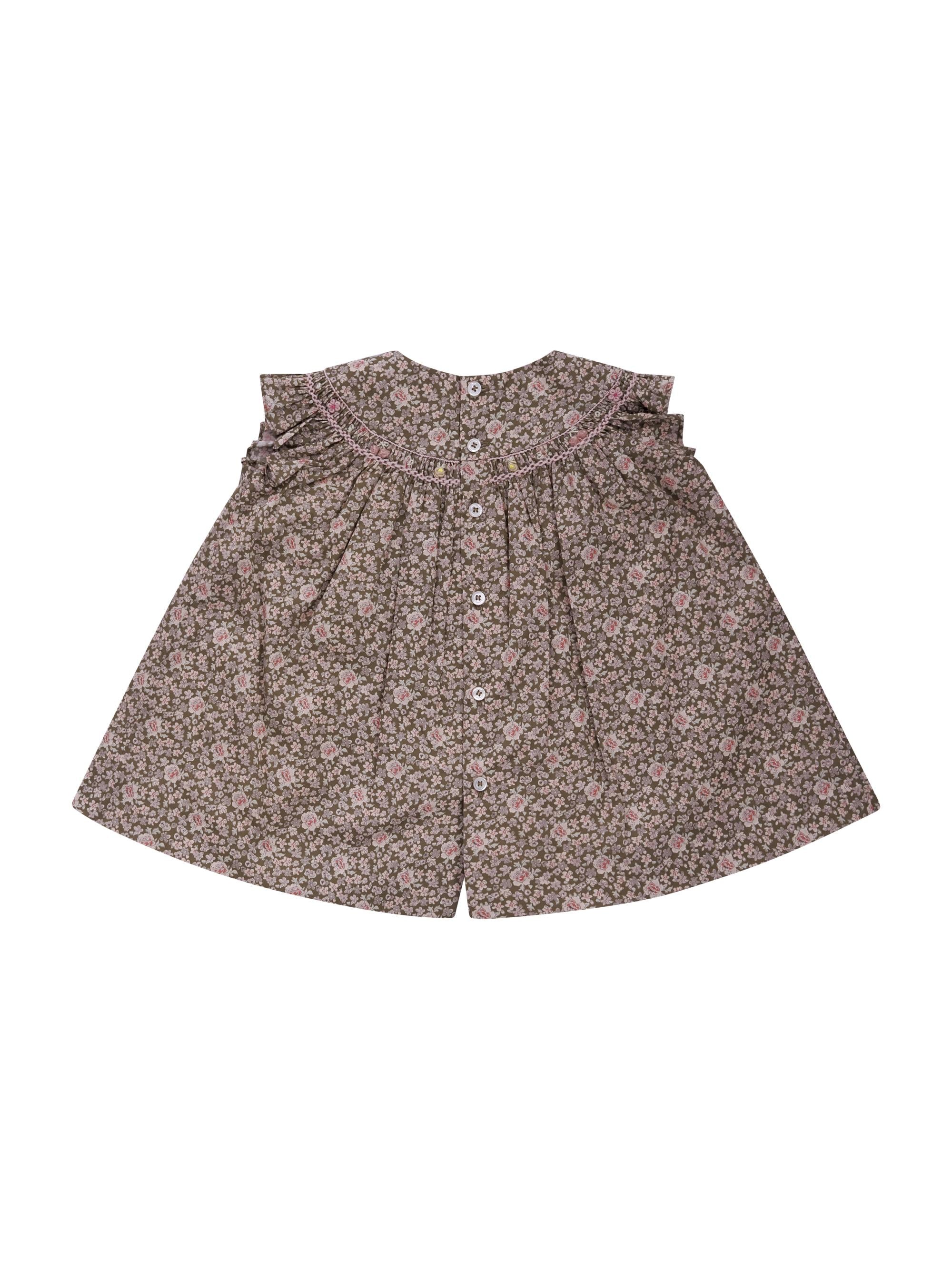 Abito per neonata Bonpoint multicolore con stampa floreale all-over S06XDRW00002 542 BONPOINT 