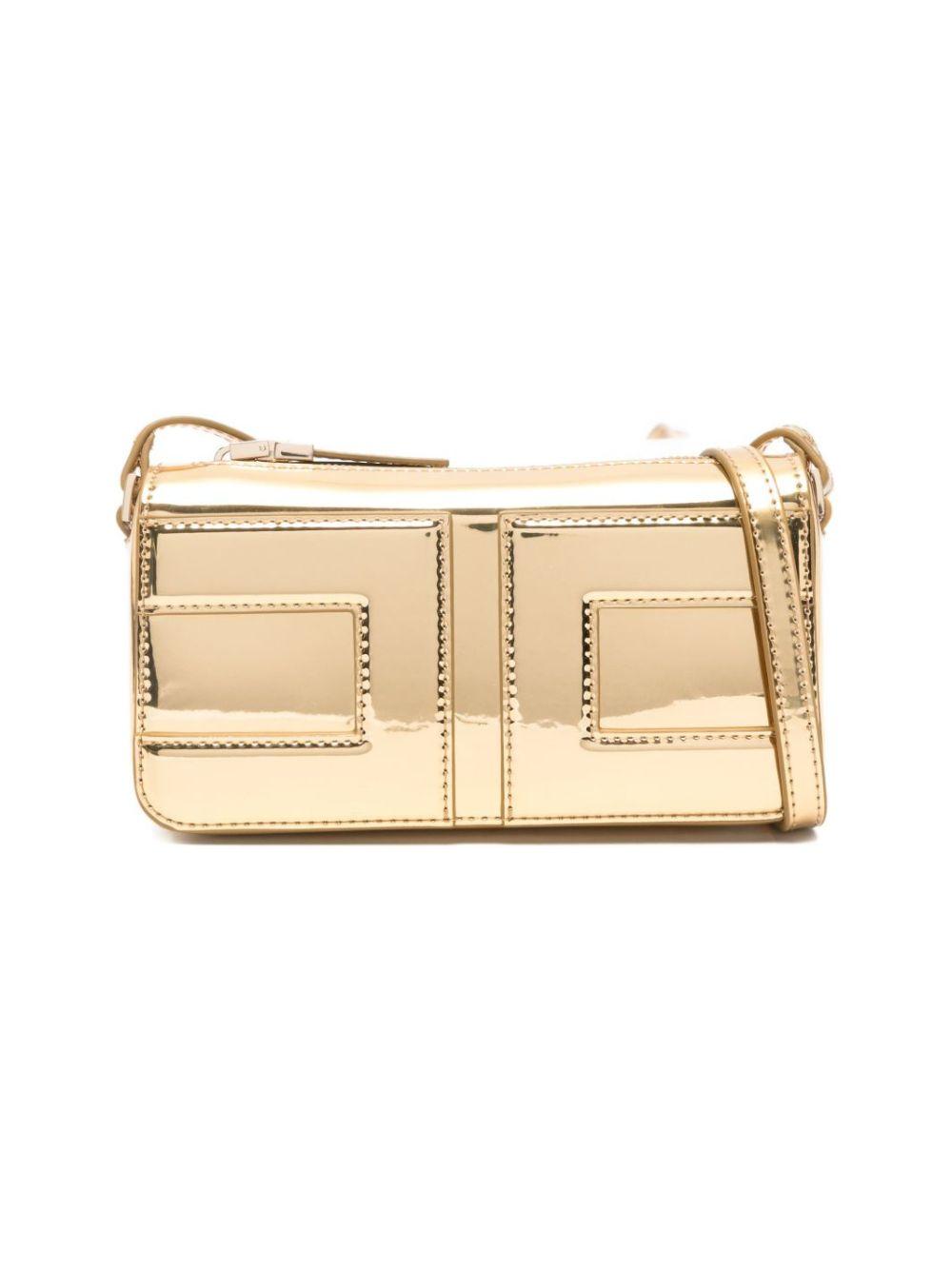 Borsa a tracolla mini per bambina Elisabetta Franchi La Mia Bambina oro con logo EFBO114CTV132 2165 ElISABETTA FRANCHI KIDS 