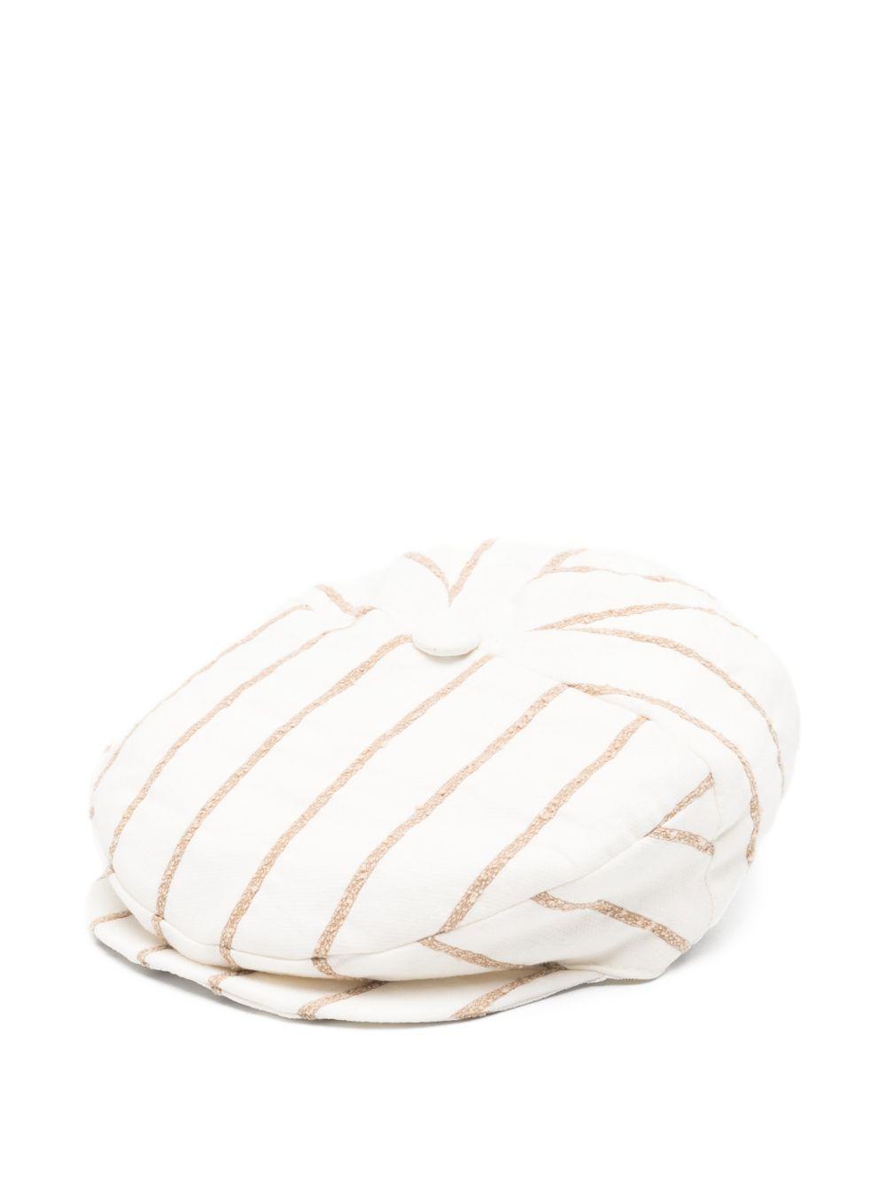 Cappello per neonato Colorichiari bianco con design a righe MN928412 4911 26 COLORICHIARI KIDS 